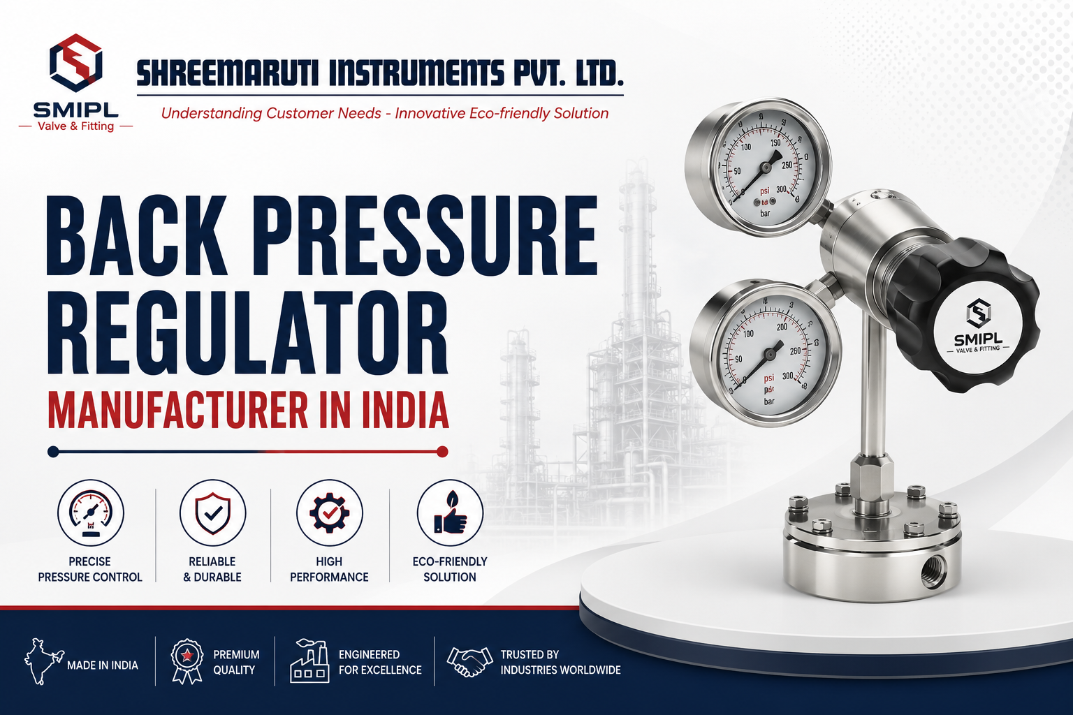 Back Pressure Regulator Manufacturer in India