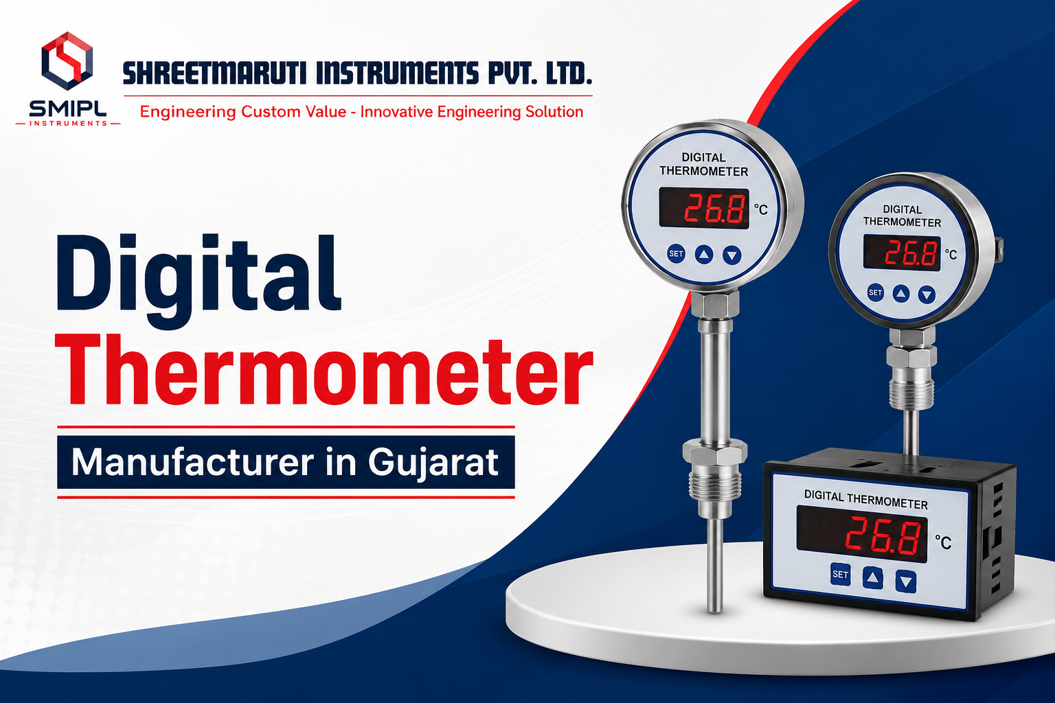 Digital Thermometer Manufacturer in Gujarat | High-Accuracy Temperature Measurement Solutions | SMIPL India