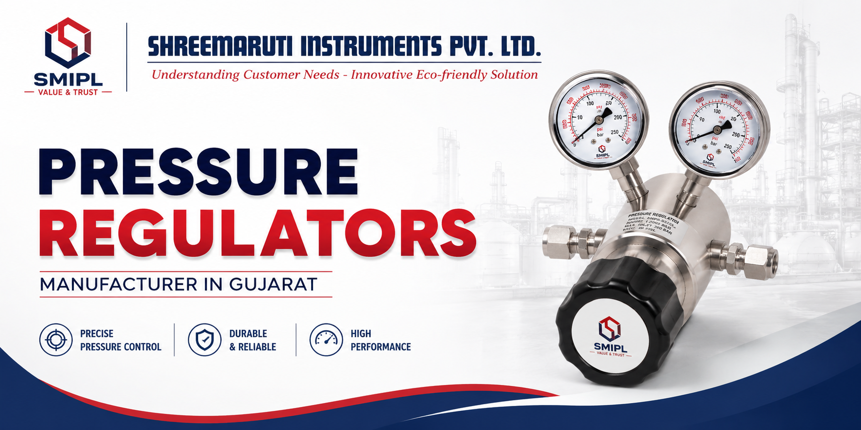 Pressure Regulators Manufacturer in Gujarat | Industrial Pressure Regulators | SMIPL India